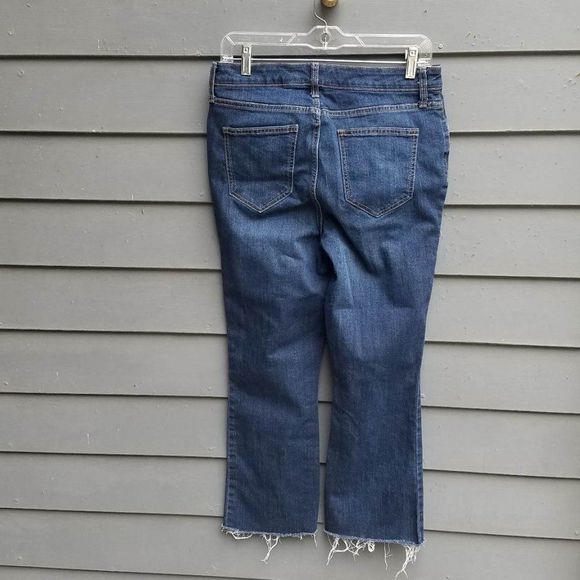 Nine West Kick Flare  Ankle Frayed Jeans Size 12 - Picture 3 of 9